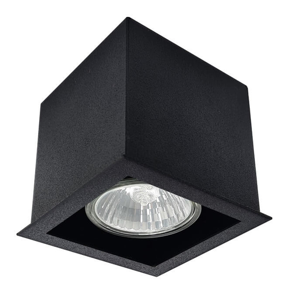 Wpuszczana lampa natynkowa Cage 1078 Shilo kostka czarna