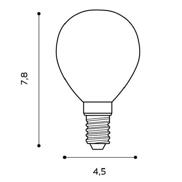 Kulista żarówka AZ4017 Azzardo E14 5W 450lm 2700K biały