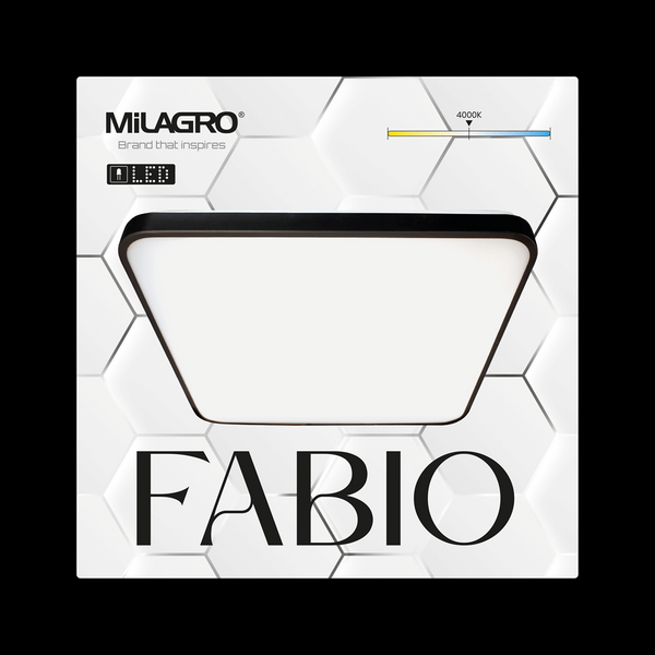 Czarny plafon kuchenny Fabio LED 23W 4000K lampa kwadratowa