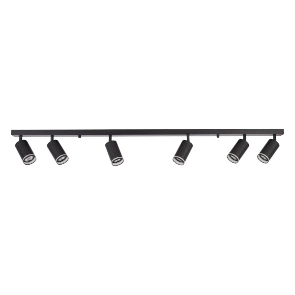 Podłużna lampa natynkowa Pipe Ring Spot ML2075 na listwie czarny