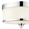 Okrągła lampa sufitowa FLEETWOOD C03286CH szklana srebrny biały