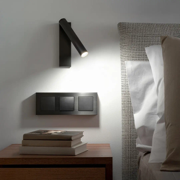 Metalowy naścienny kinkiet Kona 1639 LED 6W 3000-6000K tubka czarny