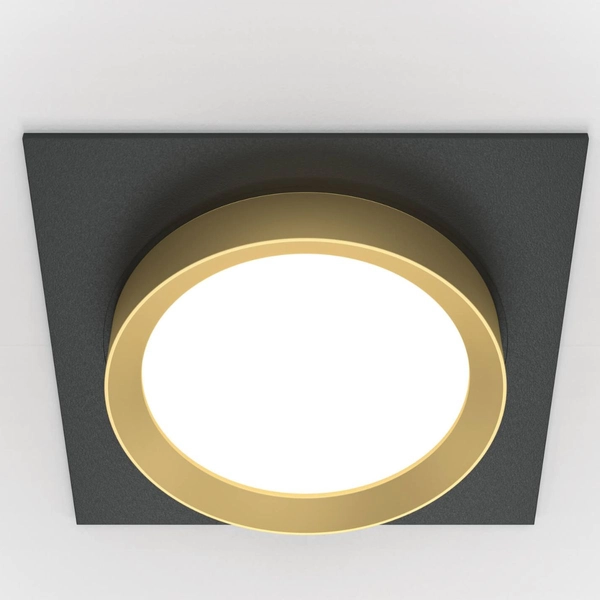Lampa podstropowa wpuszczana downlight czarna złota Hoop OUTLET