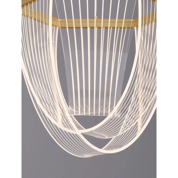 Owalna wisząca lampa ZARLINO LE45391 LED 20W 3000K złota