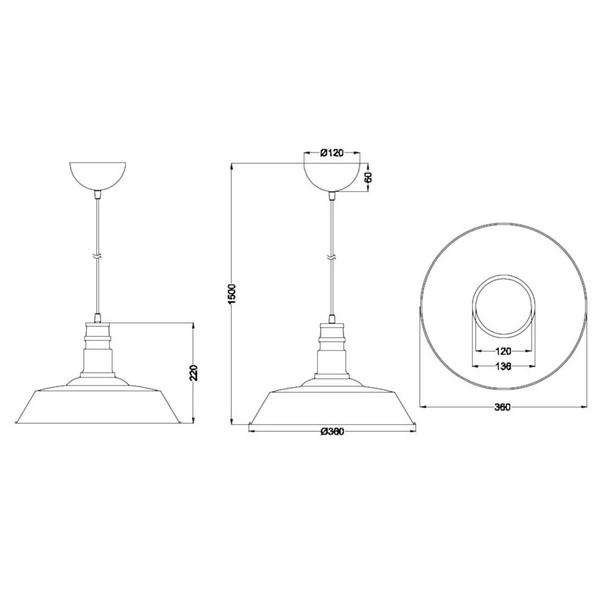 Wisząca lampa Will R30421007 RL Light misa nad stół metalowa nikiel