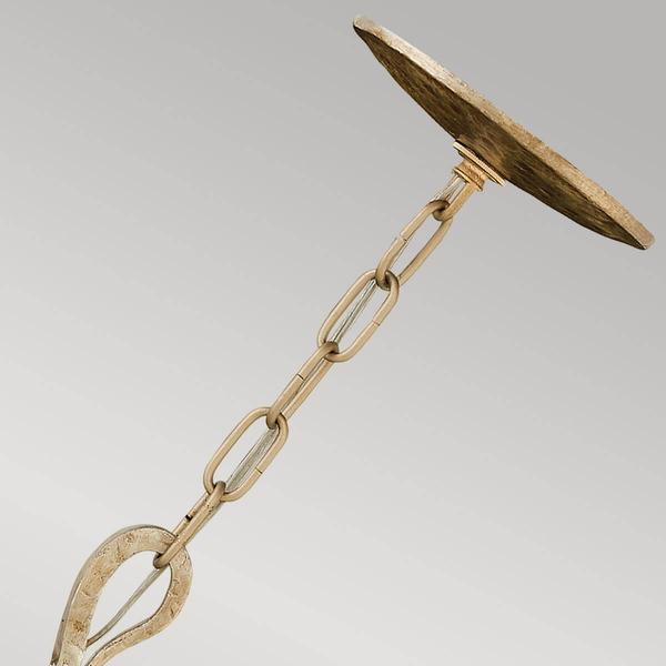 Żyrandol metalowy Spyre HK-SPYRE6C-CPG Hinkley szampańskie złoto