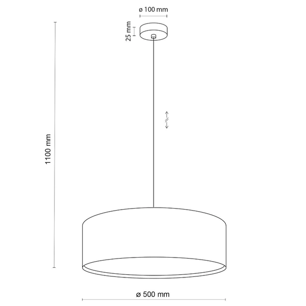 Zwisająca lampa do sypialni Earth 10101 krążek boho brązowa