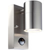 Zewnętrzna lampa ścienna Style tuba z czujnikiem ruchu IP44 stal