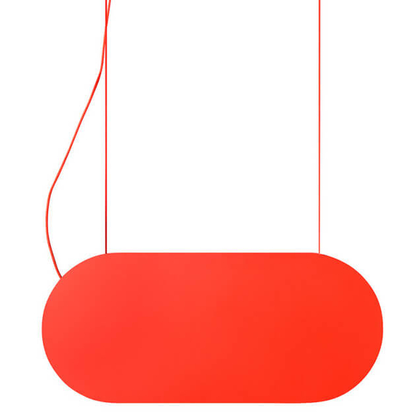 Ledowa wisząca lampa Malumi MLA61212P2 LED 24W 3000K czerwona pomarańczowa