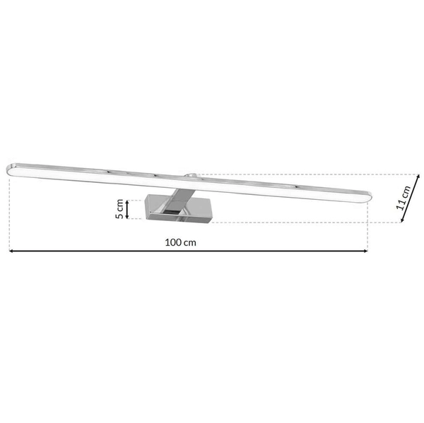 Kinkiet LAMPA ścienna SPLASH ML5724 Milagro łazienkowa OPRAWA metalowa LED 21W 4000K nad lustro IP44 chrom
