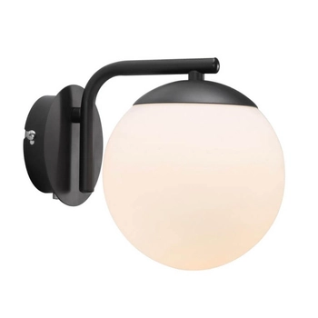 Ścienna lampa do salonu Grant 47091003 szklana kula czarny