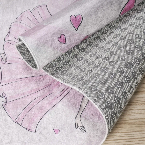 Salonowy dywan dziecięcy Baletnica 322746 prostokątny różowy