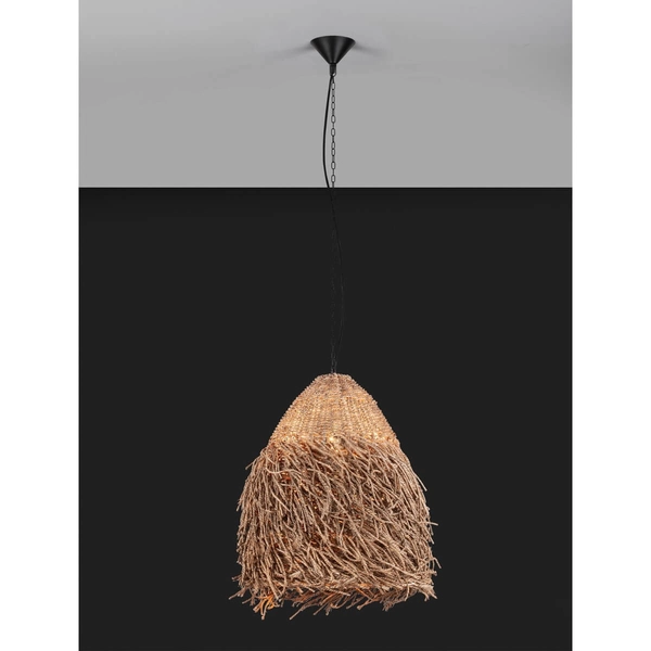 Wisząca lampa ekologiczna JACINTO LE44521 do jadalni eco naturalna