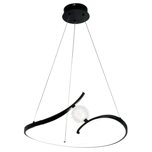 Salonowa lampa wisząca PERLA BLACK ML1177 LED 34W 4000K czarna