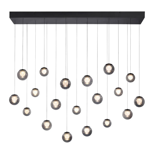 Molekułowa lampa wisząca E-POPUP czarna szara 2589-15 19x3W 2200-5000K