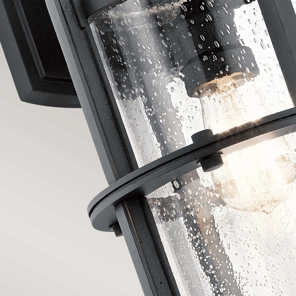 Oprawa ścienna na taras KL-SURI-L Kichler szklana zewnętrzna czarna