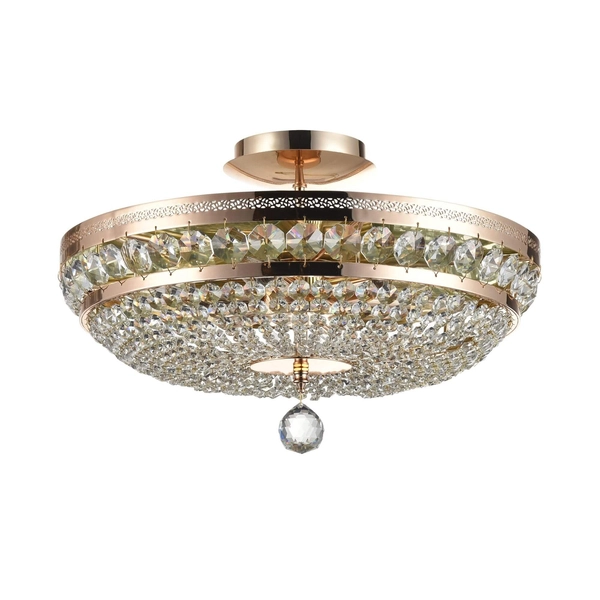 Plafoniera LAMPA sufitowa OTTILIA DIA700-CL-06-G Maytoni okrągła OPRAWA kryształowy plafon glamour złoty