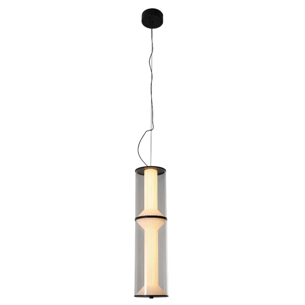 Szklana lampa wisząca Aeris LP-2137/2P TR LED 25W CCT tuba przezroczysty