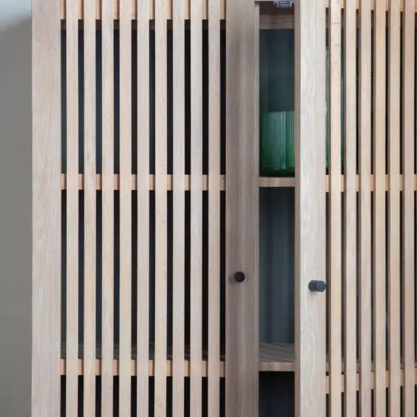 Kredens drewniany Okayama 5059413421129 do sypialni brązowy