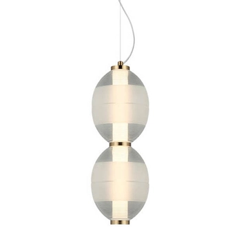 Zwieszana lampa Rinot PND-45372-2-WH-CL LED 16W 3000K bańki przezroczyste