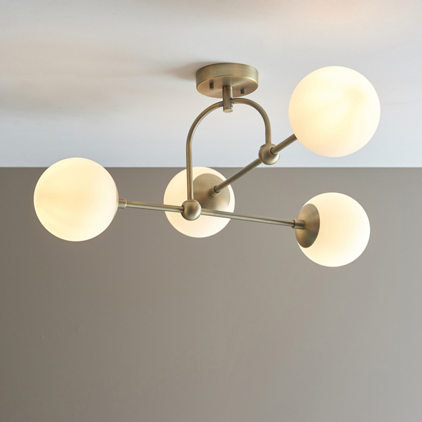 Sufitowa lampa molekuły L&-190843 Light& kule szklane mosiądz
