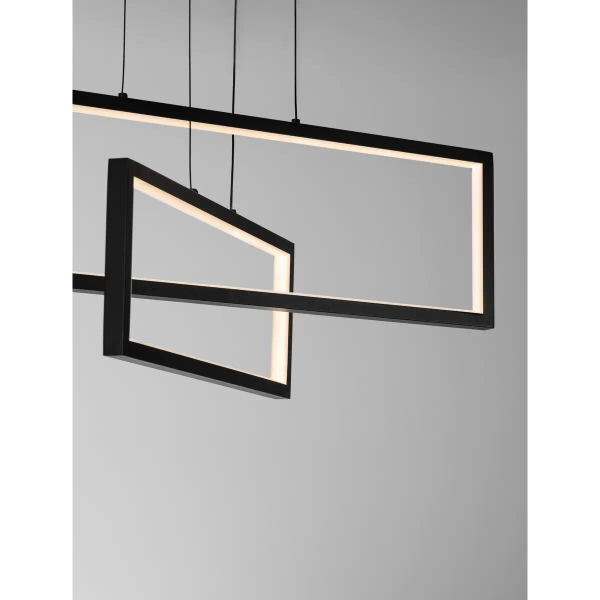 Prostokątna lampa wisząca ANZELIO LE45474 LED 47W 3200K czarna