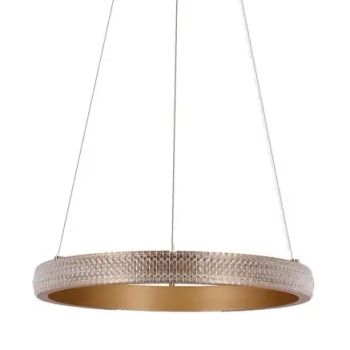 Pierścieniowa lampa wisząca Hashim 31-28457 LED 22W 3000K kryształki złota