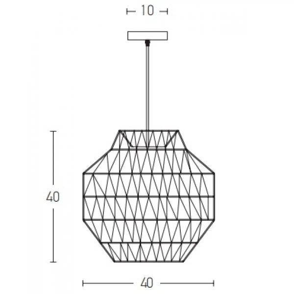 Naturalna lampa wisząca 20236 papierowa bambus sznurkowa brązowy