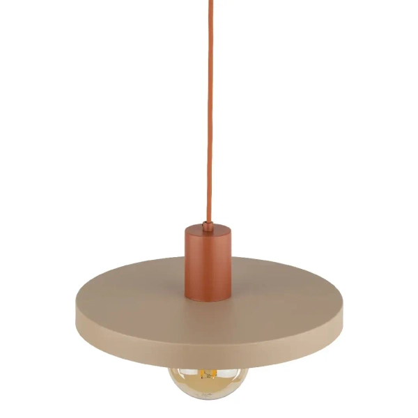 Loftowy wisząca lampa Sila 10954 dysk zwis do jadalni ceglany brązowy