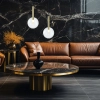 Kulista lampa wisząca NIKO GOLD ML0328  do jadalni kula złota