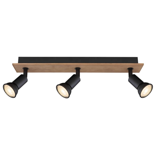 Lampa sufitowa z regulacją Drew 57998-3W drewno czarna