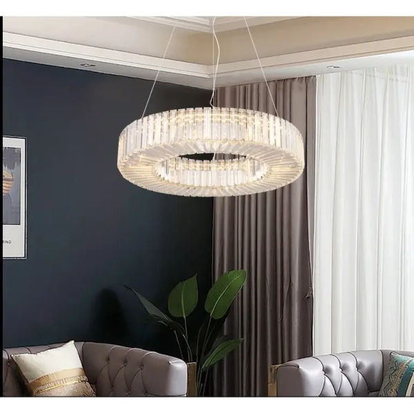 Żyrandol glamour CRISTAL ST-10625P-60 złota transparentna szklana LED 60W 3000K do salonu