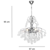 LAMPA wisząca Monte Carlo 6247/6 8C Elem kryształowa OPRAWA crystal ZWIS glamour chrom