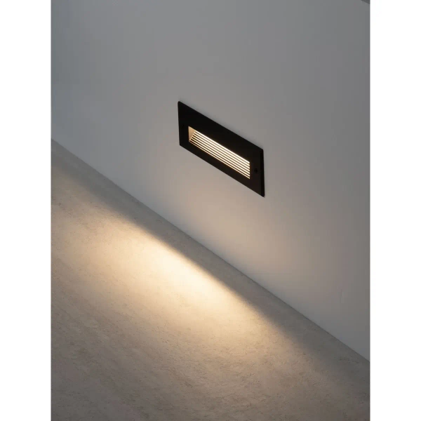 Podtynkowa zewnętrzna lampa ścienna CENDILO LE75318 LED 7W 3000K IP65 czarna