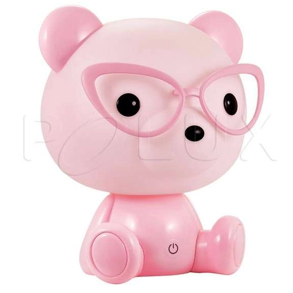 Nocna lampa stojąca MIŚ 308245 LED 2,5W 3000K dziecięca animals różowa