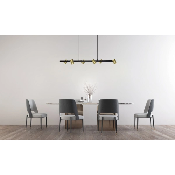 Zwieszane reflektorki kuchenne Snow LP-732/6L GD Light Prestige złote czarne