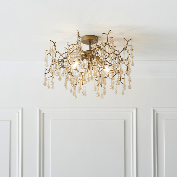 Sufitowa lampa gałązki L&-181696 Light& designerska złota