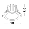 Okrągła sufitowa lampa TORVIAN LE65115 LED 10W 3000K IP67 biała