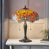 Lampka na stół Dragonfly 64093 Interiors Tiffany ważka kolorowa czarna