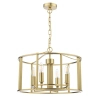 Lampa wisząca na łańcuchu Mya MYK0463 do salonu szczotkowany brąz