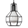 LAMPA wisząca VEN W-1714/1 metalowa OPRAWA druciany ZWIS klatka loft czarna