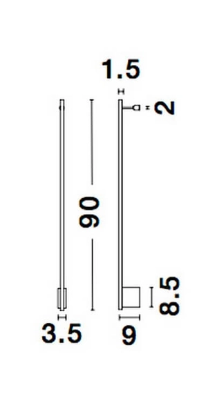 Przyścienna lampa sypialniana Buin LED 15W 3000K metal czarna
