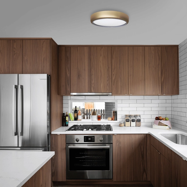 Złota lampa sufitowa Gea LED 36W CCT natynkowy plafon do pokoju