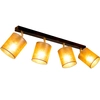 Regulowana LAMPA sufitowa NEVOA 56394404 Britop materiałowa OPRAWA plafon reflektorowy tuby loft złote