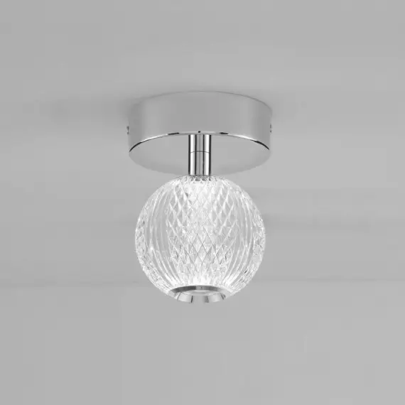 Kulista lampa sufitowa BRILLE LE43474 LED 6W srebrny przezroczysty