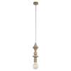 Drewniana lampa sufitowa zwis Tower Sabia Wood 10959 geometryczna beżowy