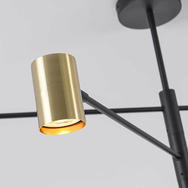 Złoty żyrandol lampa SNOW LP-731/6P GD Light Prestige salonowy metal tuba sticks