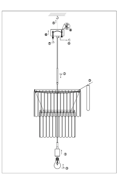 Lampa wisząca Viento 108581 Markslojd metalowe rurki modernistyczna czarna