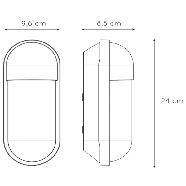 Kinkiet na ścianę CAPSULE 29897/01/30 Lucide IP54 loft czarna