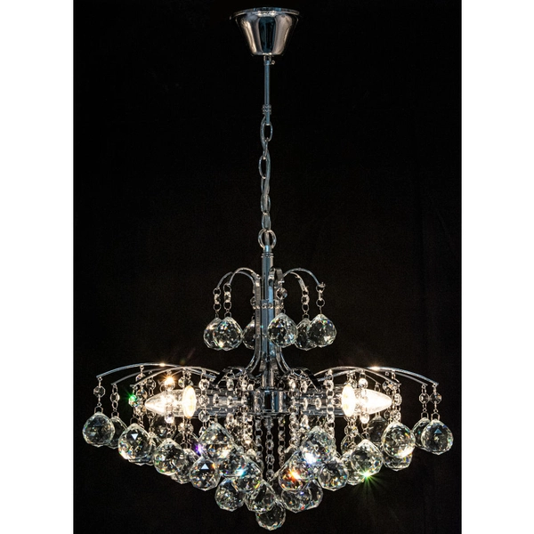 LAMPA wisząca Monte Carlo 6247/3 8C Elem metalowa OPRAWA crystal ŻYRADNOL glamour zwis chrom